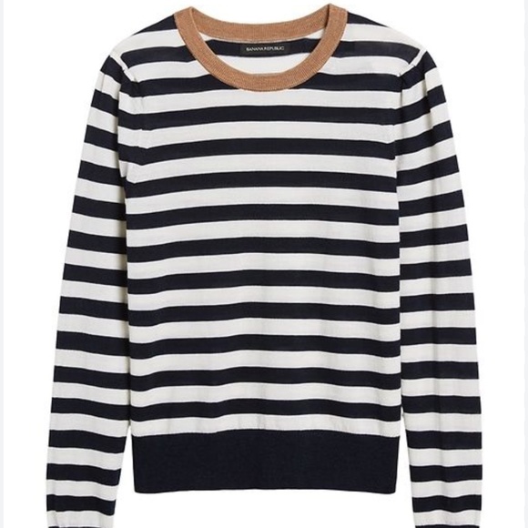 Banana Republic Striped Merino Wool Sweater - Picture 1 of 3